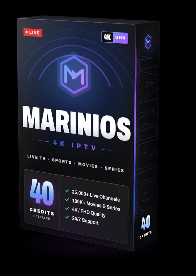 Marinios IPTV reseller 40-credit pack box